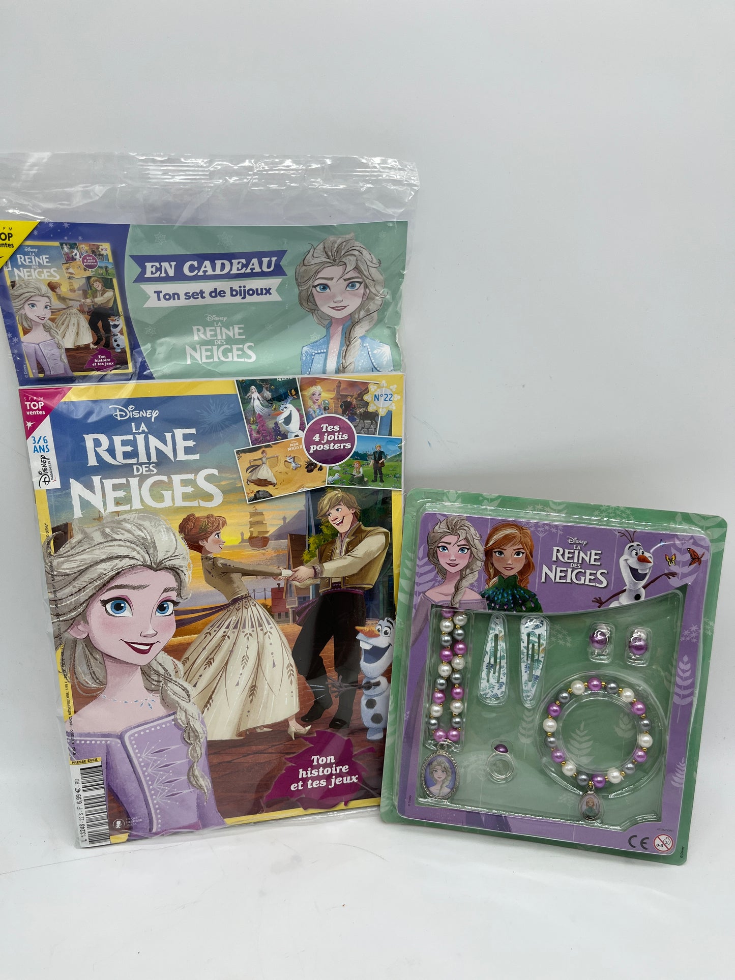 Livre d’activité Magazines Disney princesse Reine des neiges avec son coffret de bijoux Neuf