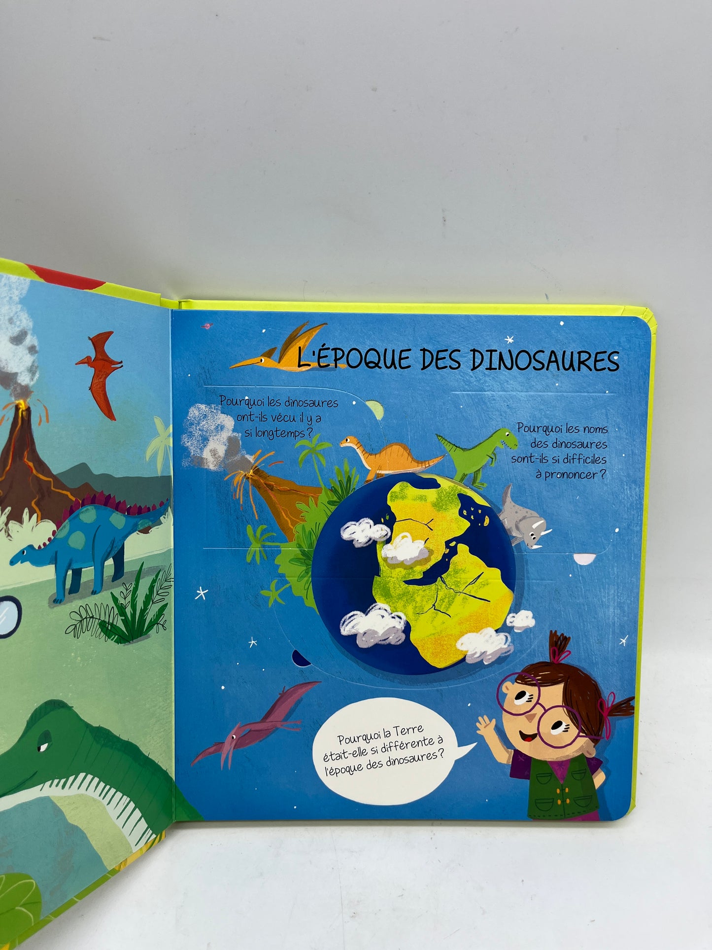 Livre Pourquoi ? Thème les dinosaures   livre question réponses avec plus de 30 rabats Neuf