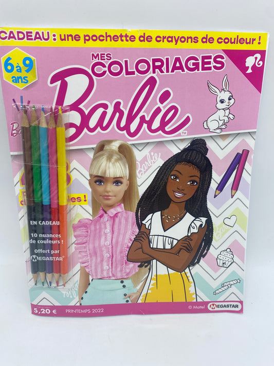 Livre d’activité Magazine  Barbie 6 a 9 special coloriages  Neuf !    6/9 ans   Prix boutique:5€50