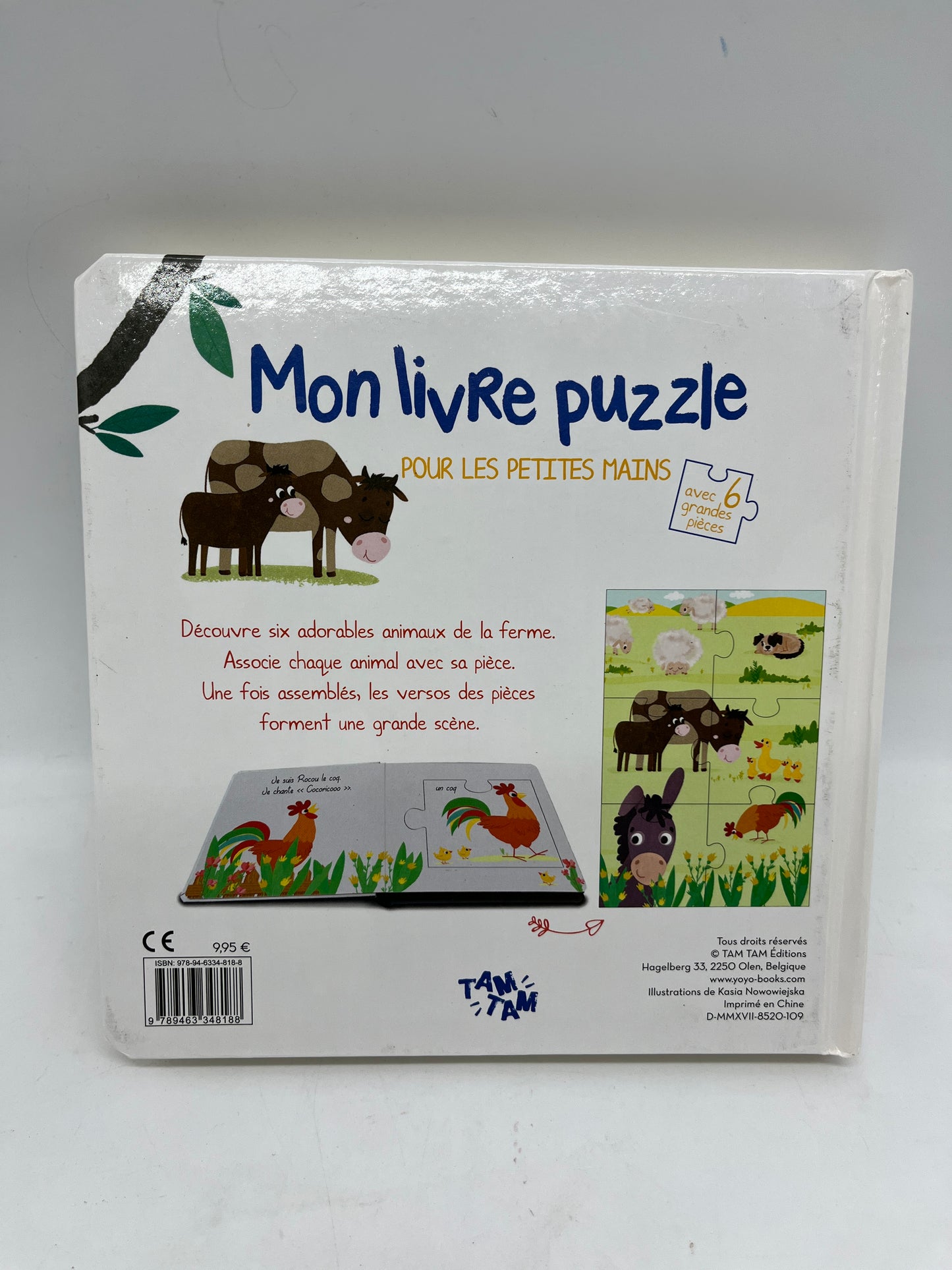 livre Puzzle  tout cartonner  thème A la ferme Neuf