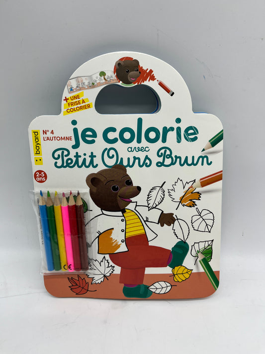 Livre d’activité Magazines Je colorie avec Petit ours brun thème automne Neuf