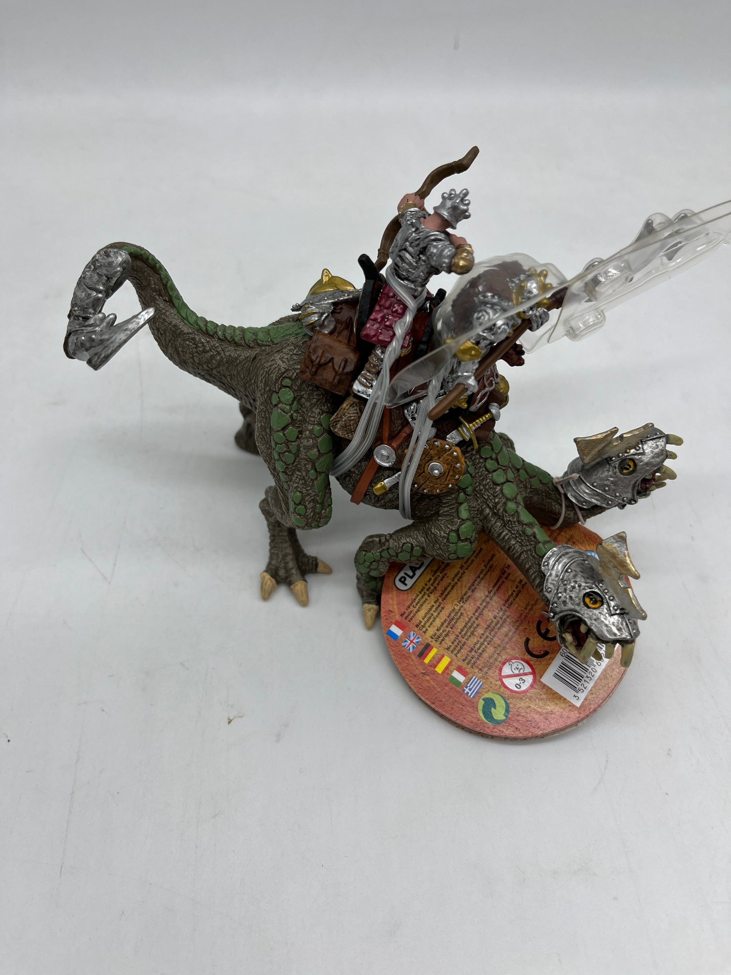 Figurine Plastoy Dragon à deux têtes avec chevaliers Neuf avec étiquette