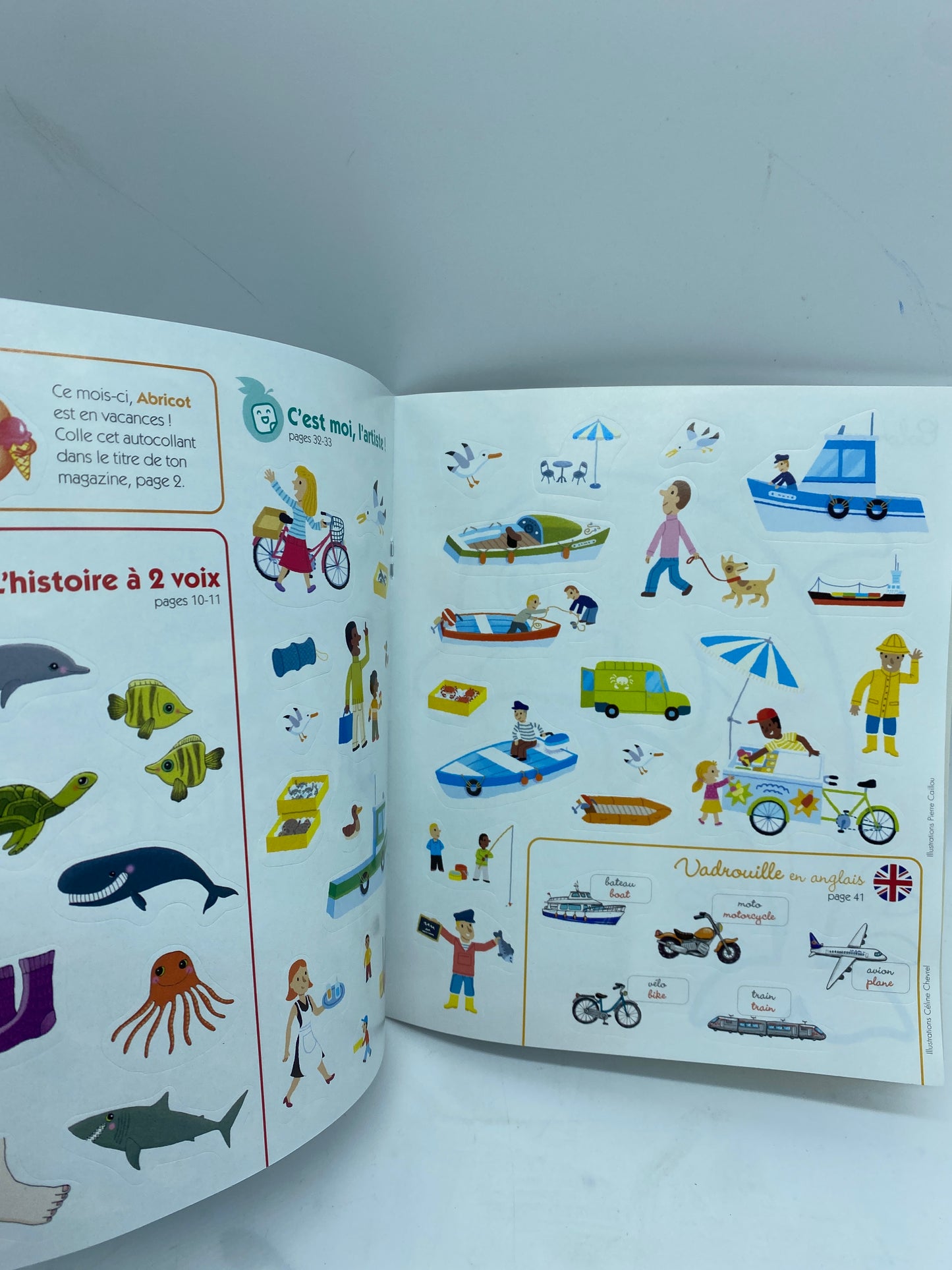 Livre d’activité Magazine Abricot modèle Vive la baignade Avec ses 45 stickers Spécial Maternelle  !