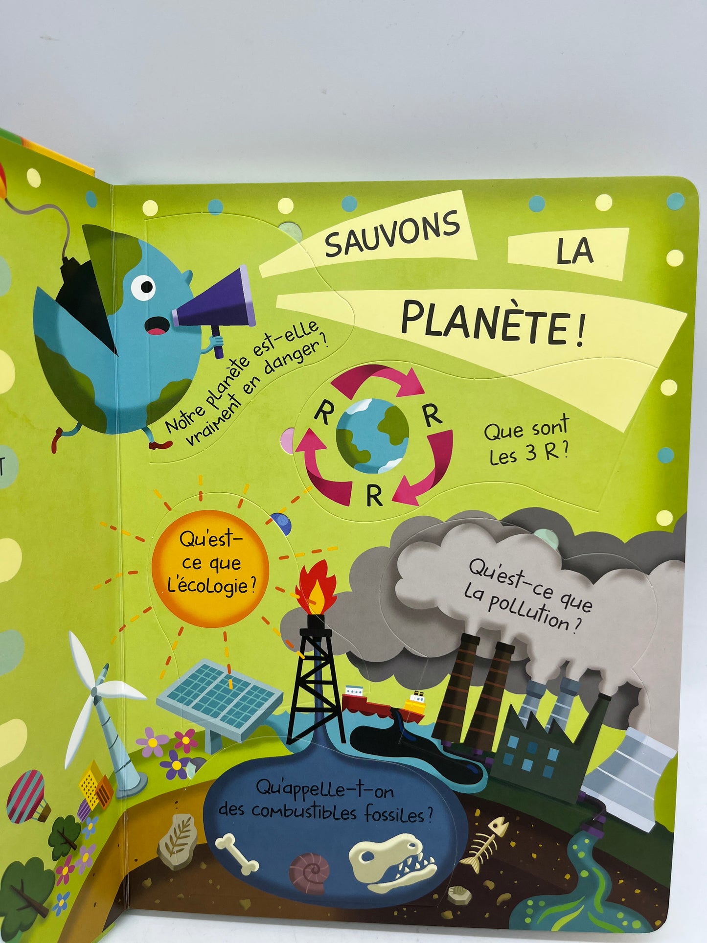 Livre Mon grand livre de questions réponses avec rabats Thème Sauvons la planète Neuf