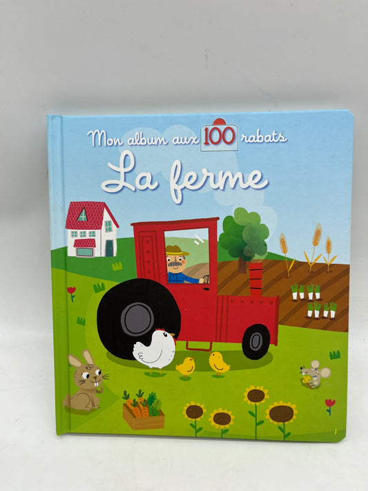 livre à toucher Rabats Ludique Mon album avec 100 rabats  thème A la ferme Neuf