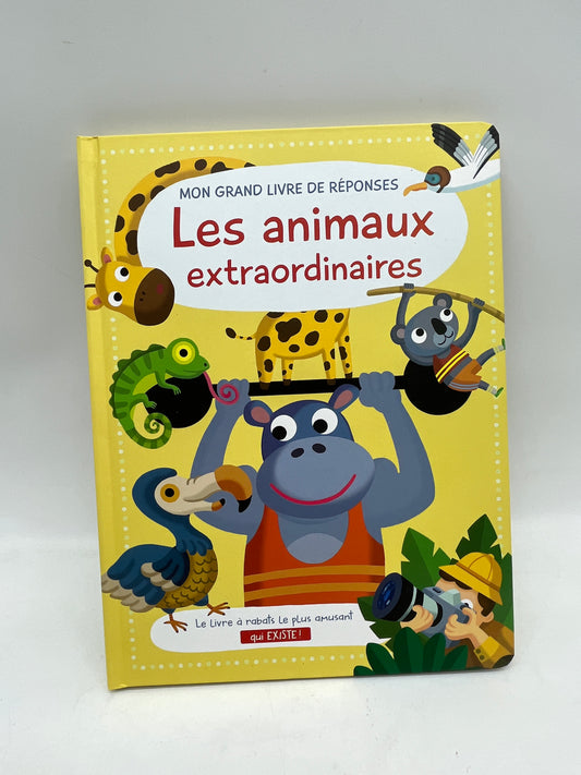 Livre Mon grand livre de questions réponses avec rabats Thème les animaux extraordinaires  Neuf