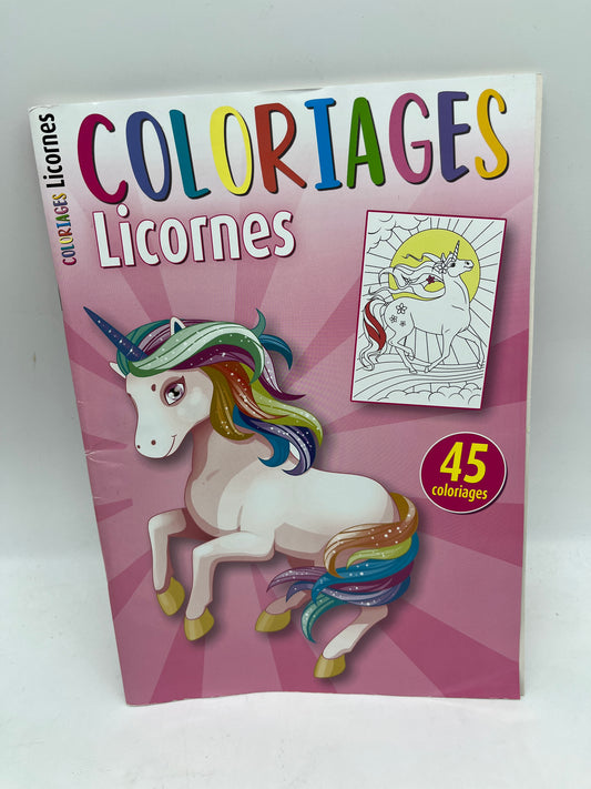 Livre d’activité magazine 45 coloriages licornes Neuf