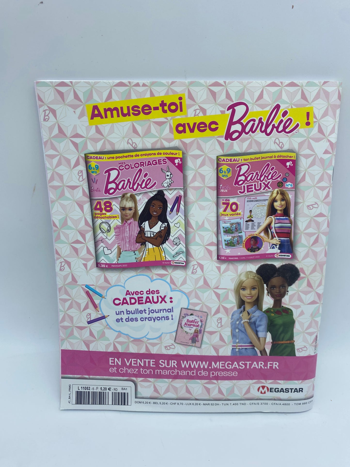 Livre d’activité Magazine  Barbie 6 a 9 special coloriages  Neuf !    6/9 ans   Prix boutique:5€50