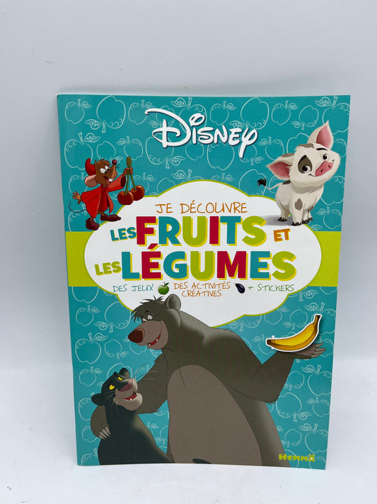 livre d’activité je découvre les fruits et les légumes avec mes amis de disneyNeuf