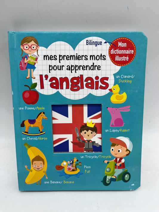 livre mon premier dictionnaire illustré Bilingue Français/anglais mes premiers mots pour apprendre l’anglais Neuf