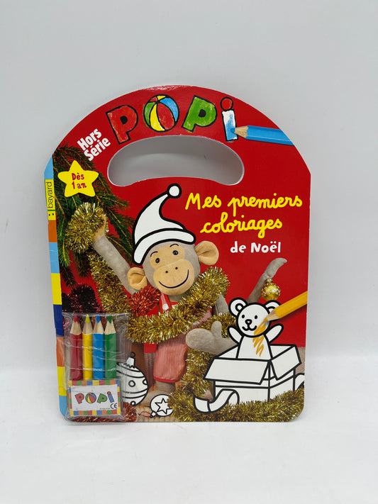 Livre d’activité magazine Popi mes premiers coloriages avec Popi special Noël Neuf !