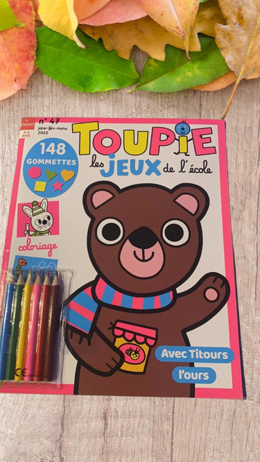 Magazine livre Toupie jeux Ecole 148 gommettes jeu histoires Neuf