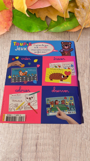 Magazine livre Toupie jeux Ecole 148 gommettes jeu histoires Neuf